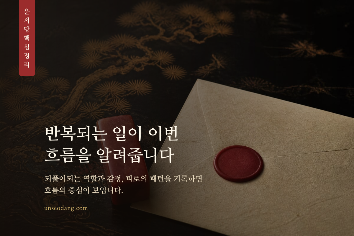 반복되는 생활 패턴을 서책에 차분히 기록하는 장면