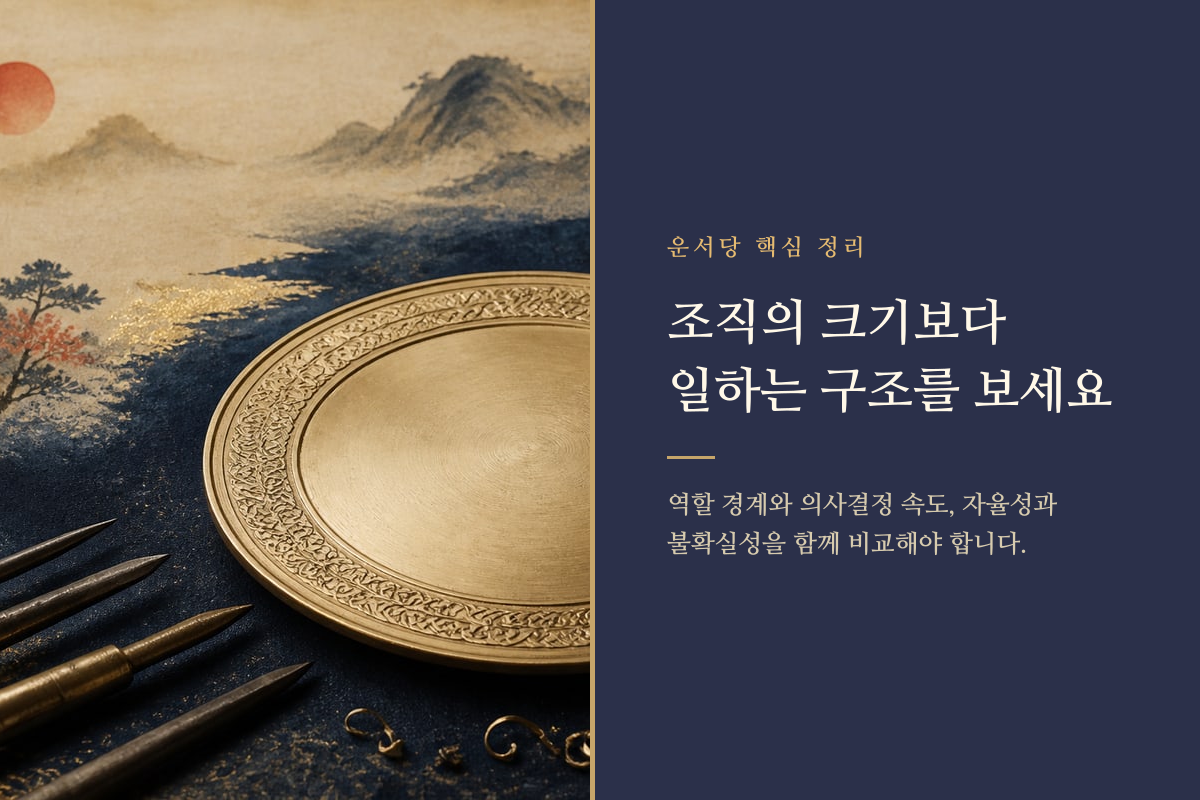 체계적인 대형 사무 공간과 유연한 소규모 작업 공간을 나눈 화면