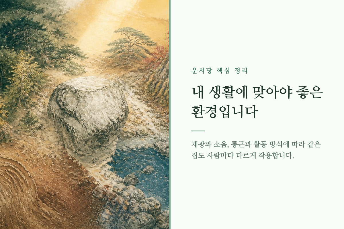 서로 다른 생활 방식과 주거 환경을 양쪽으로 비교한 편집 이미지