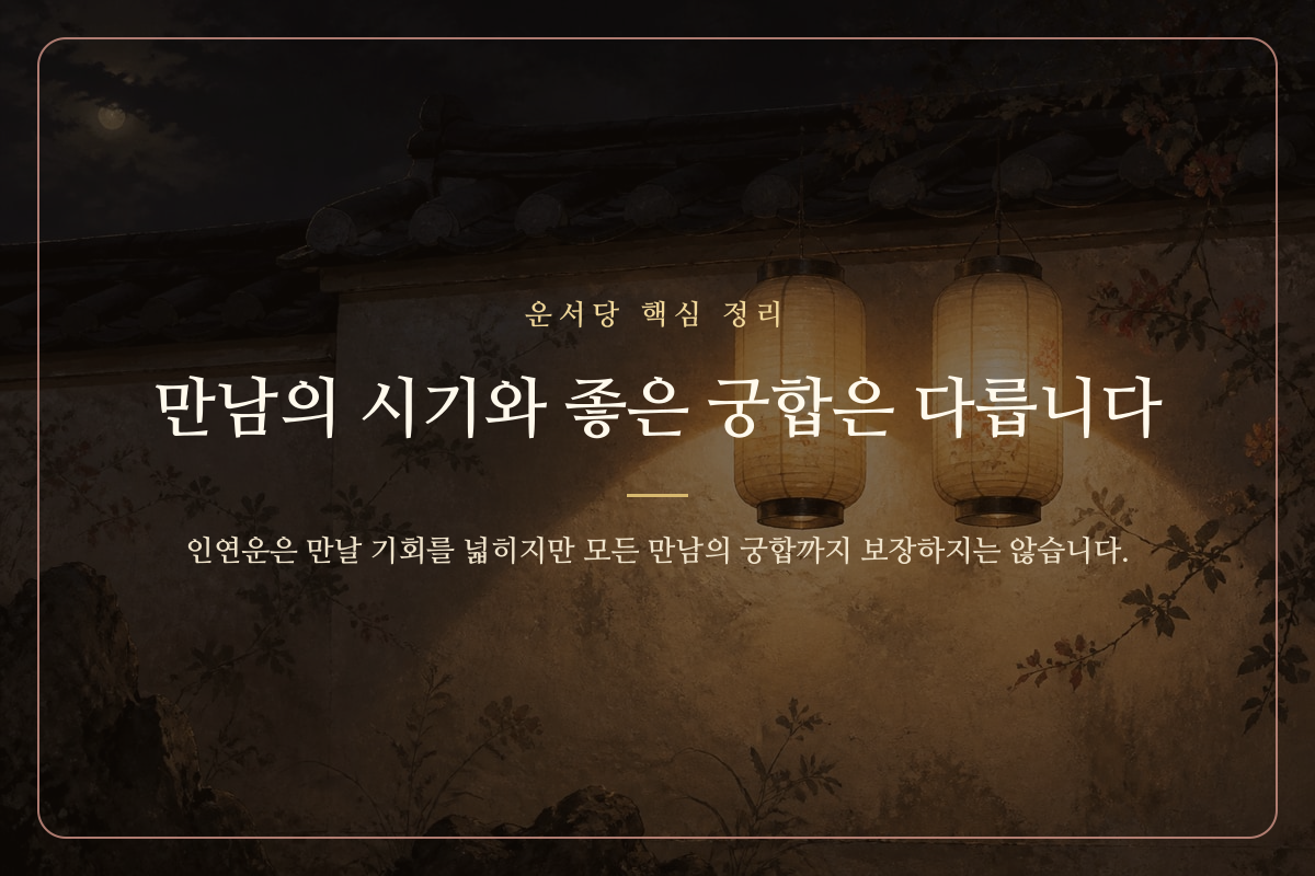 여러 갈래의 인연이 이어지며 새로운 만남의 문이 열리는 모습을 표현한 이미지