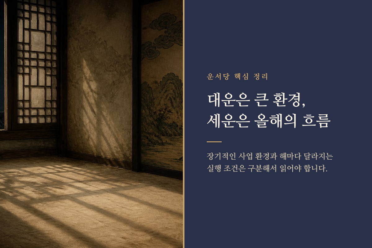 대운과 세운의 시간 차이를 달의 흐름으로 표현한 이미지