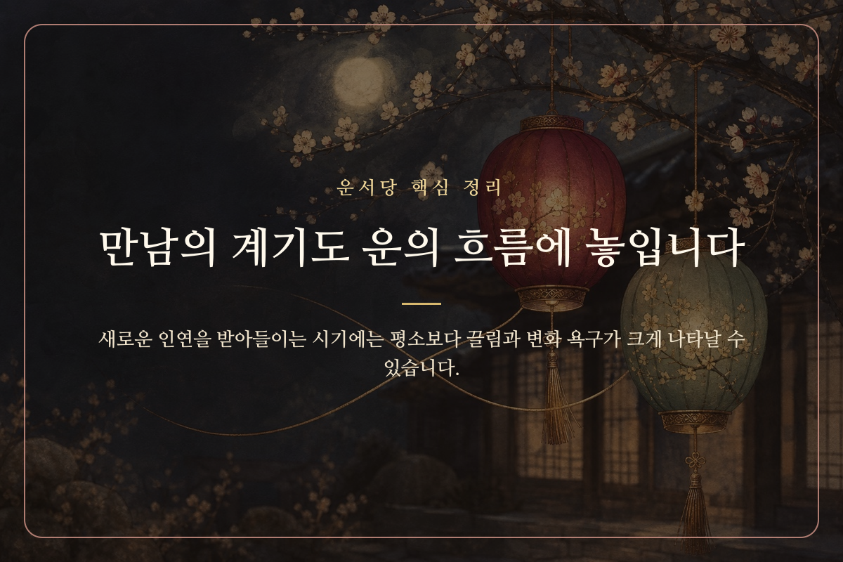 서로를 향해 이어지는 두 갈래 인연의 길을 표현한 이미지