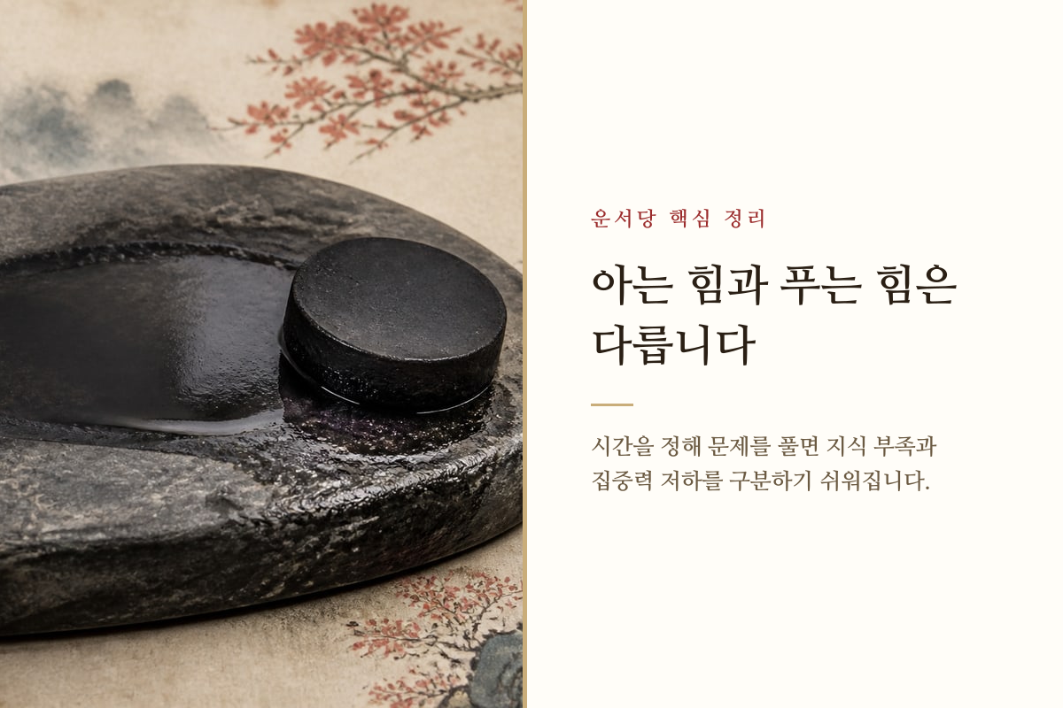 책상 위 문제지와 시계를 통해 모의평가 실전 적응을 표현한 이미지